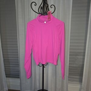 Lilly Pulitzer Vibrant Pink Long Sleeve Top XL NWT